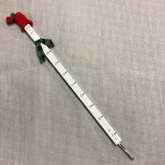 Festive Snowman Snow Measuring Stick Yard Decor * NEW - Picture 1 of 7